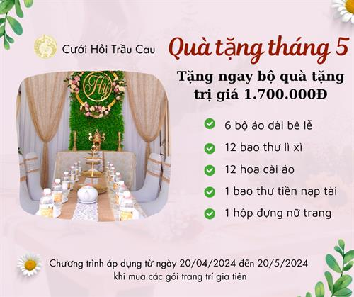 Quà tặng tháng 5